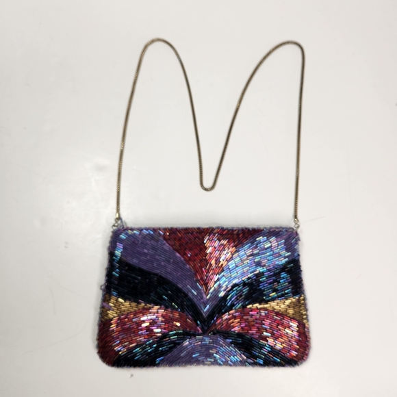 Vintage La Regale Beaded Purse Evening Bag Clutch Studio 18 *Some Beads Missing* - Picture 3 of 16